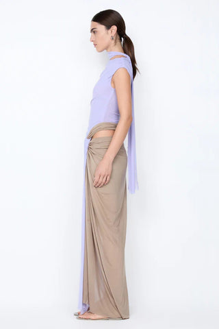 Bec & Bridge Conni Asym Midi Dress - Wisteria/Taupe