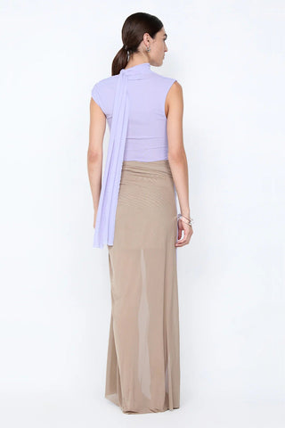 Bec & Bridge Conni Asym Midi Dress - Wisteria/Taupe