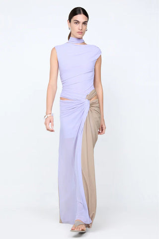 Bec & Bridge Conni Asym Midi Dress - Wisteria/Taupe