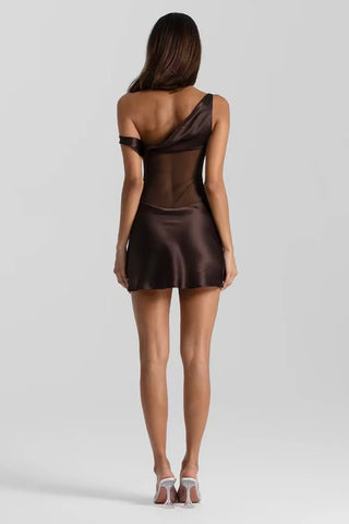 Natalie Rolt Elodie Mini Dress - Espresso