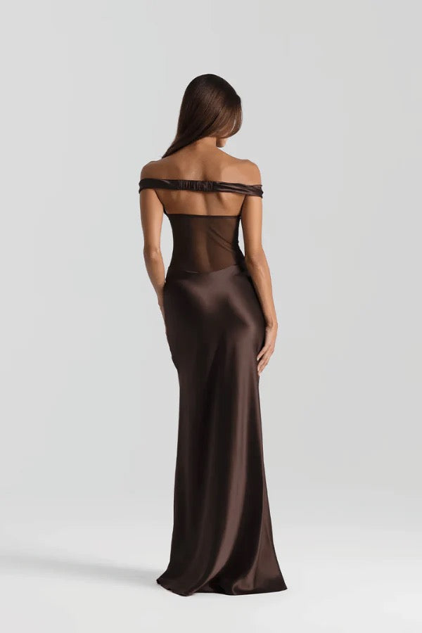 Natalie Rolt Gwyneth Gown - Espresso