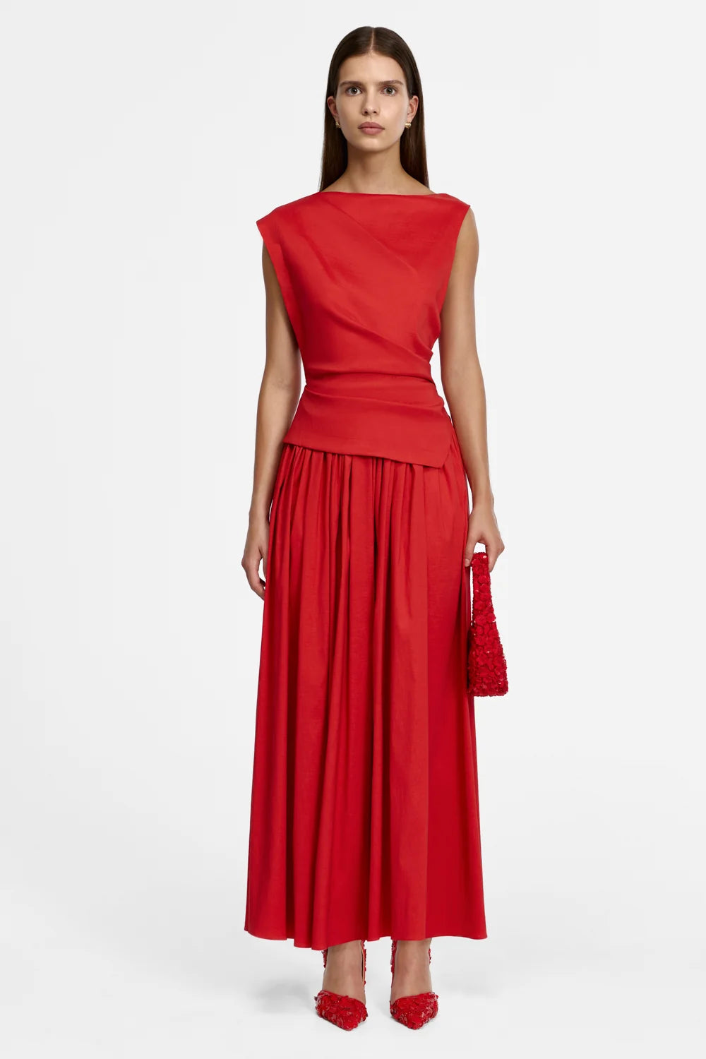 Acler Robakker Maxi Dress - Spicy Red