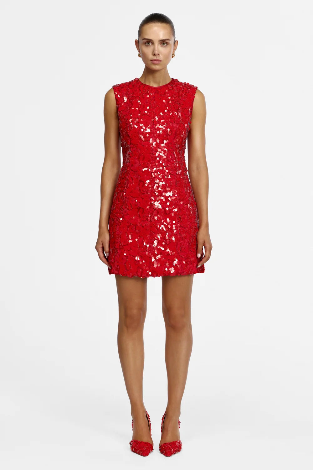 Acler Pryde Mini Dress - Spicy Red