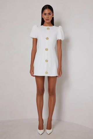 Elle Zeitoune Candice Mini Dress - White