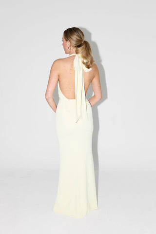 Odd Muse The Ultimate Muse Tie Neck Maxi Dress - Butter Cream