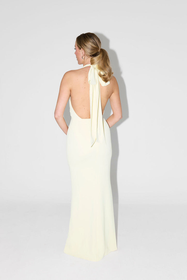 Odd Muse The Ultimate Muse Tie Neck Maxi Dress - Butter Cream