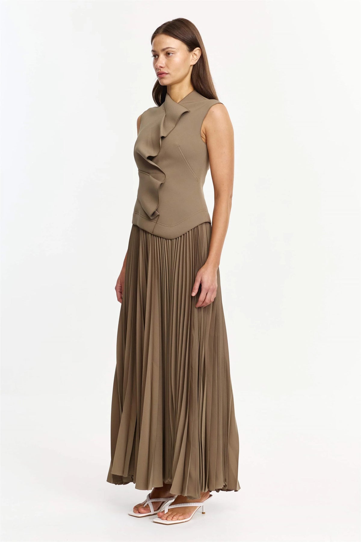 Acler Miner Maxi Dress - Pecan