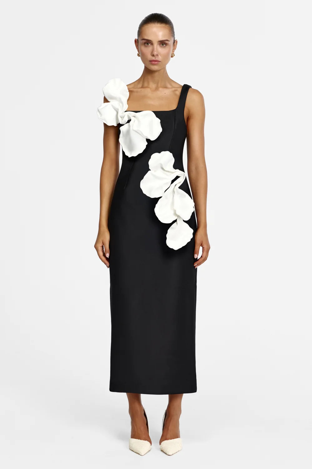 Acler Radburn Maxi Dress - Black & Ivory