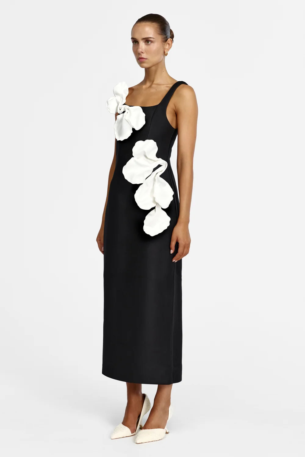Acler Radburn Maxi Dress - Black & Ivory