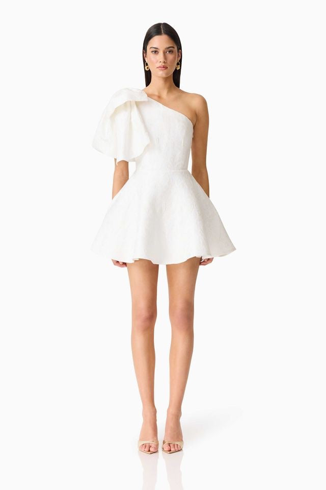 Elliatt Saffron Asym Mini Dress - White