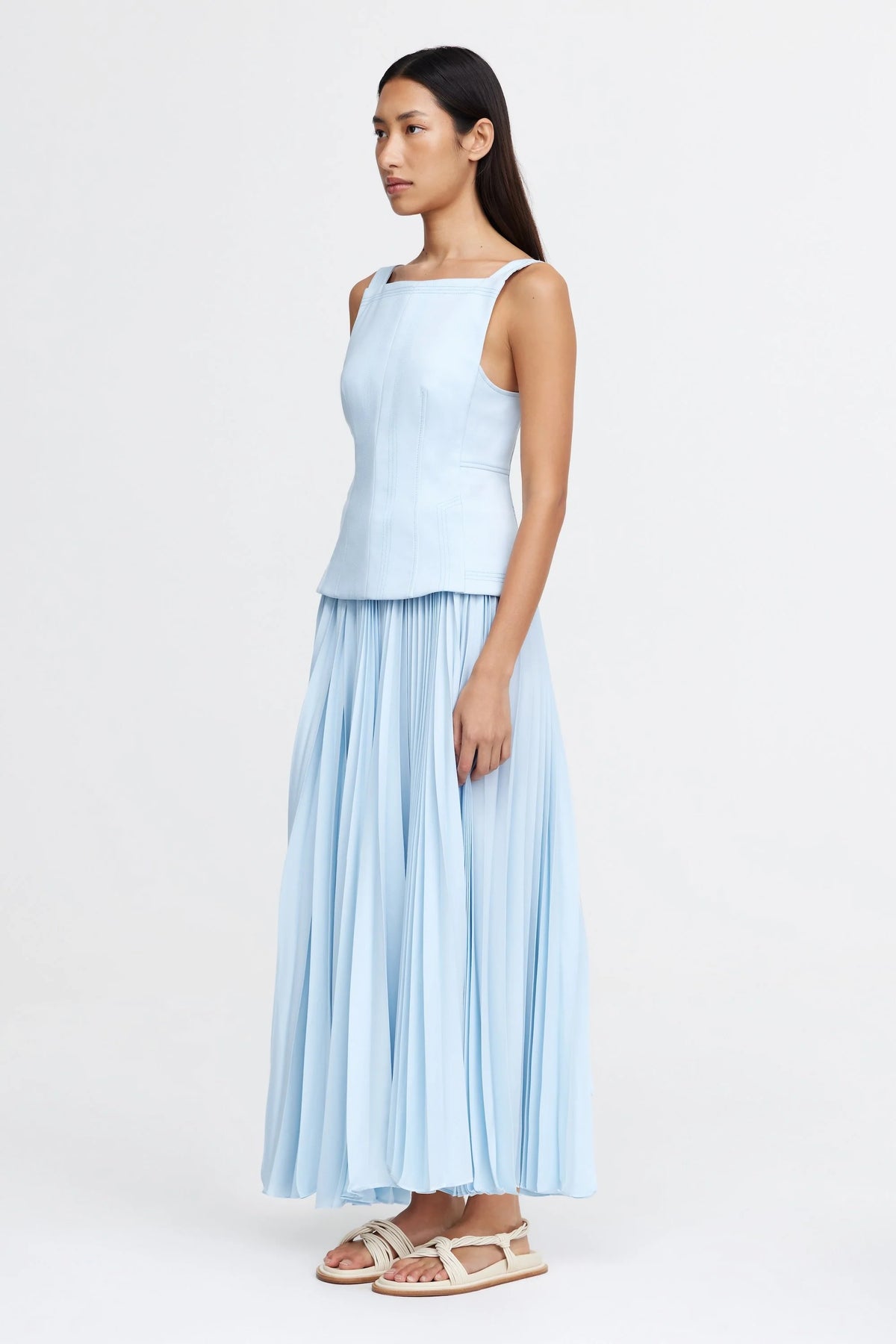 Acler Hollinshill Maxi Dress - Baby Blue