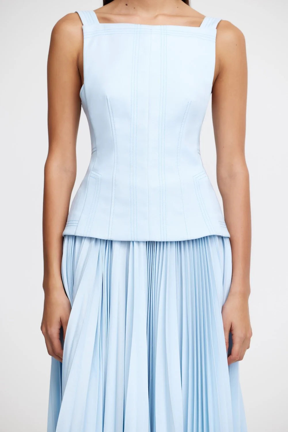 Acler Hollinshill Maxi Dress - Baby Blue