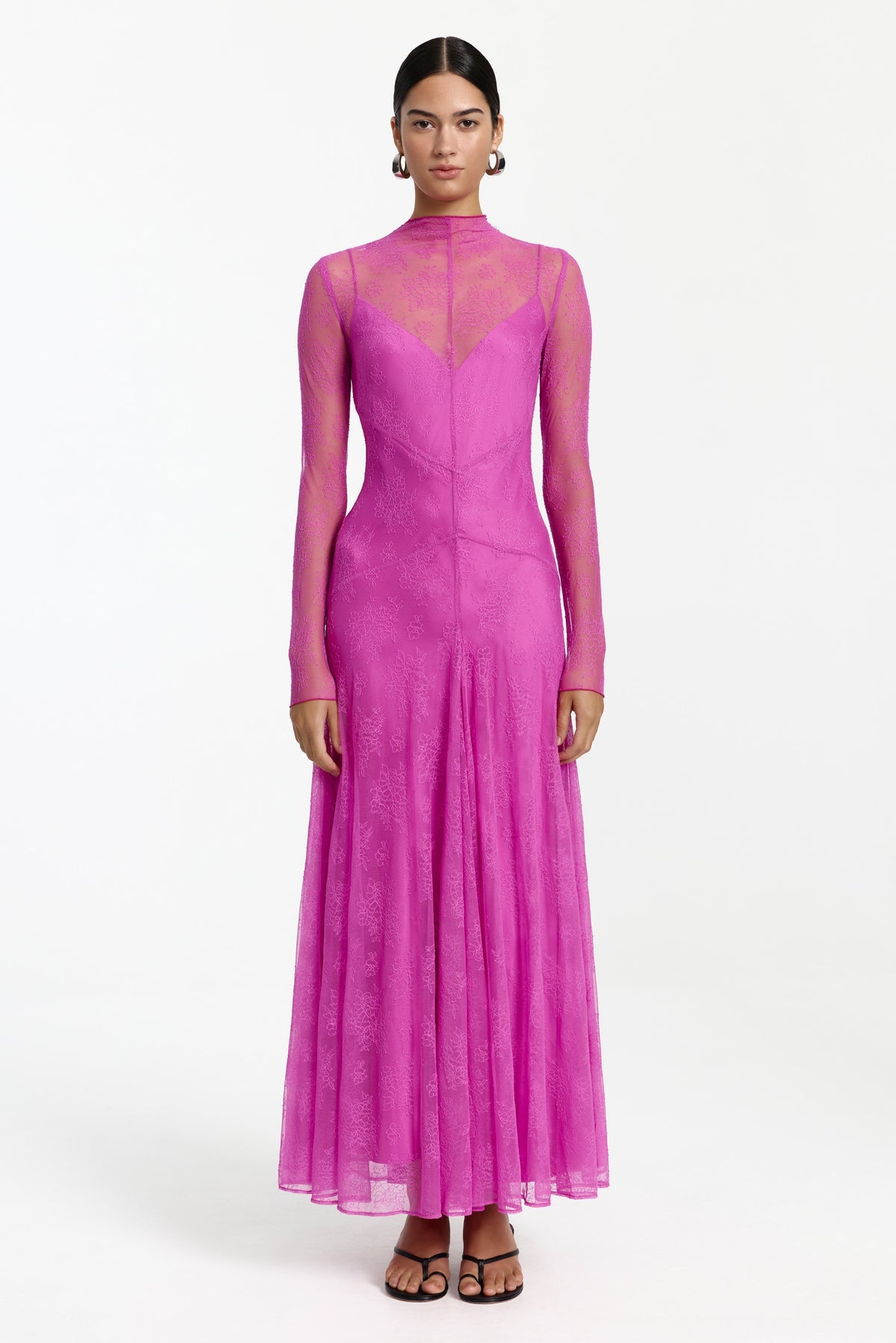 Significant Other Esha Long Sleeve Maxi dress - Magenta