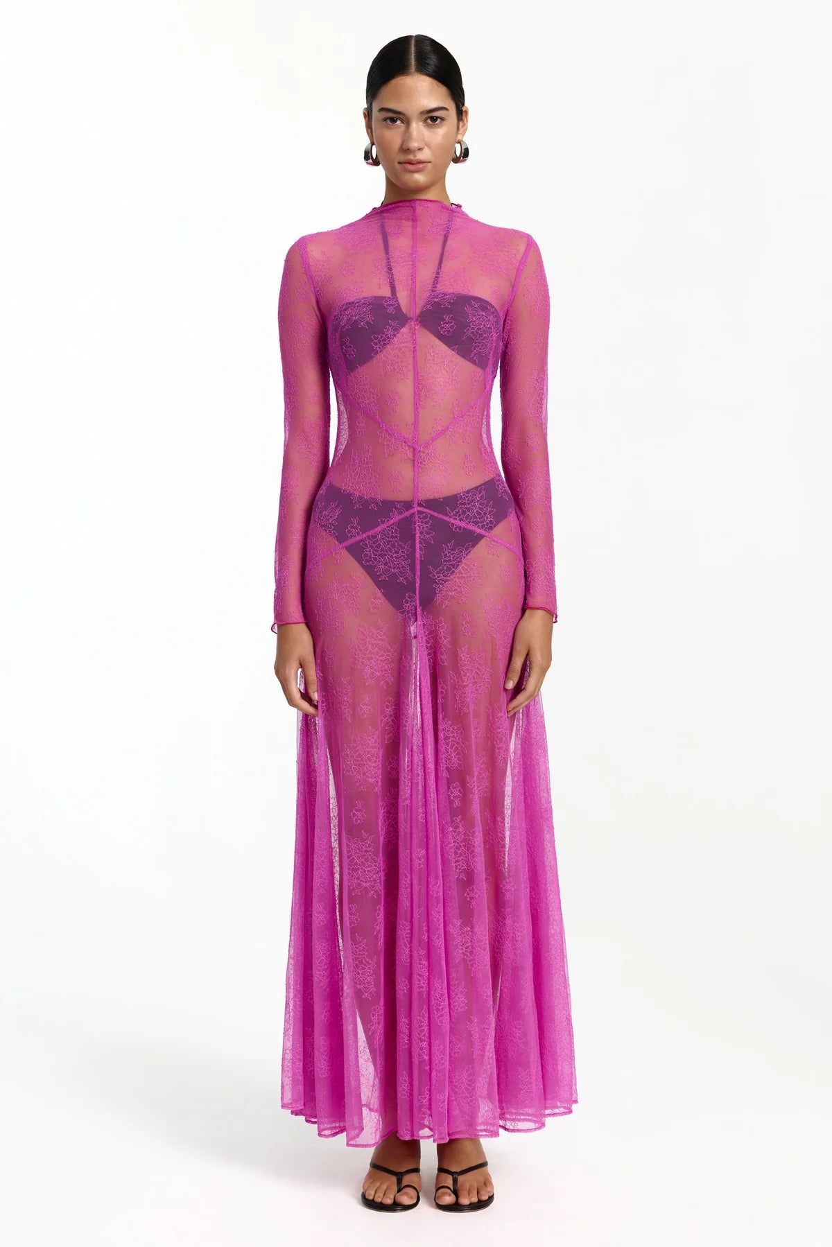 Significant Other Esha Long Sleeve Maxi dress - Magenta