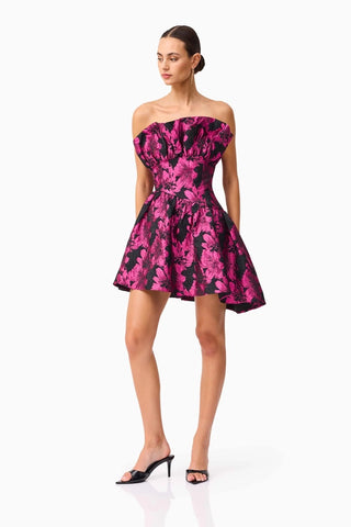 Elliatt Holly Mini Dress - Pink & Black Floral