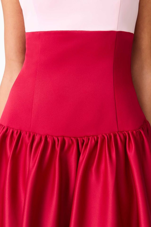 Elliatt June Gown - Red & Pink