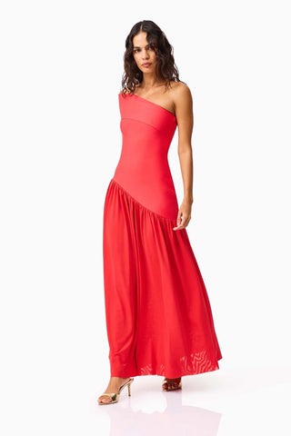 Elliatt Asymmetrical Gown - Coral