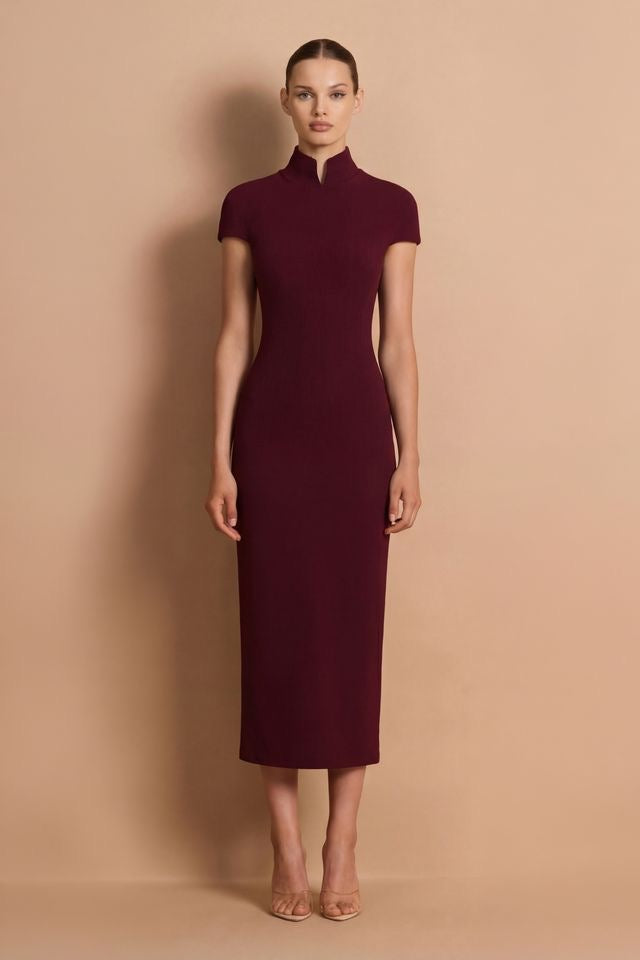 Nookie Dominique Midi Dress - Wine