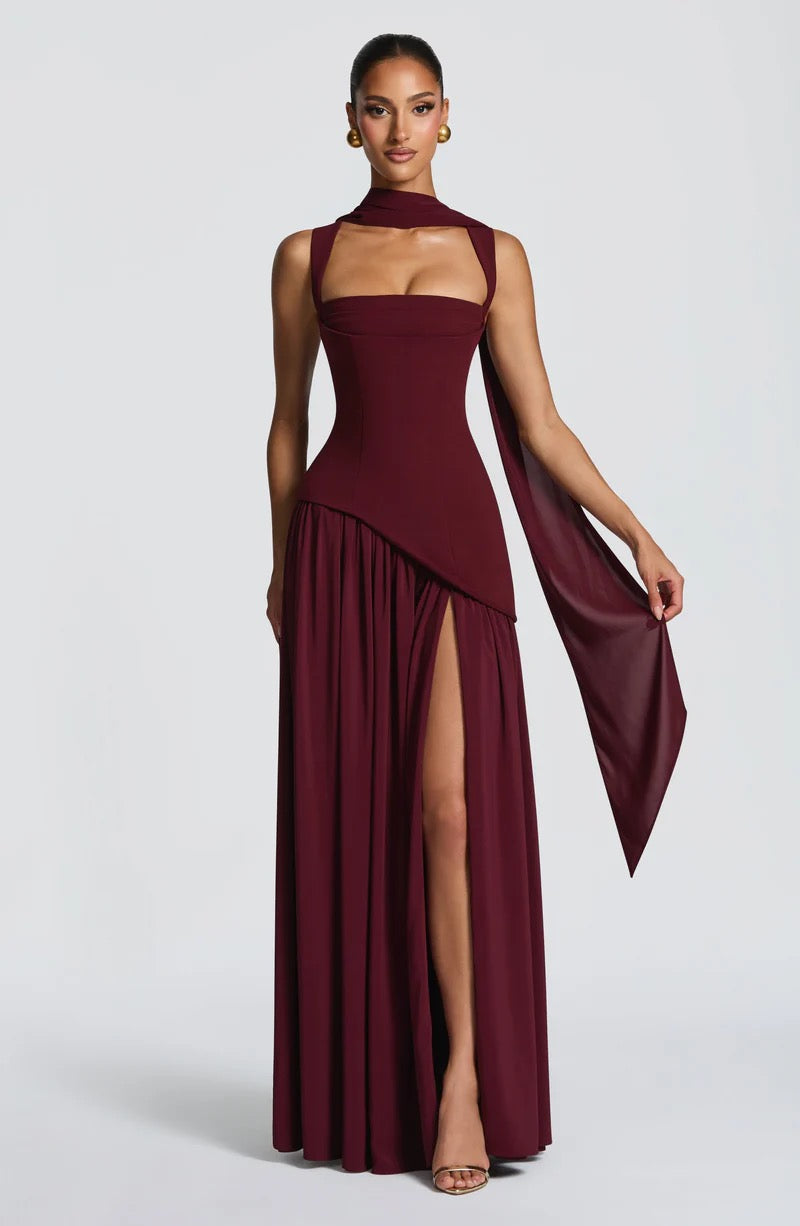 Babyboo Talulah Maxi Dress - Cherry Lacquer