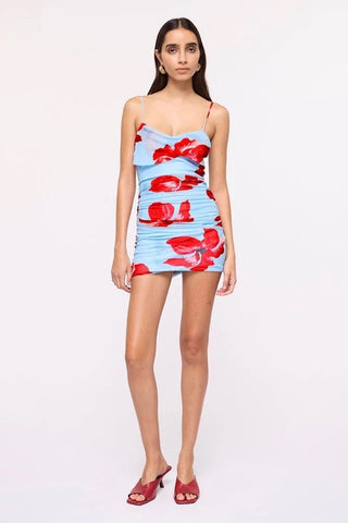 Suboo Chloe Floral Mini Dress - Blue & Pink