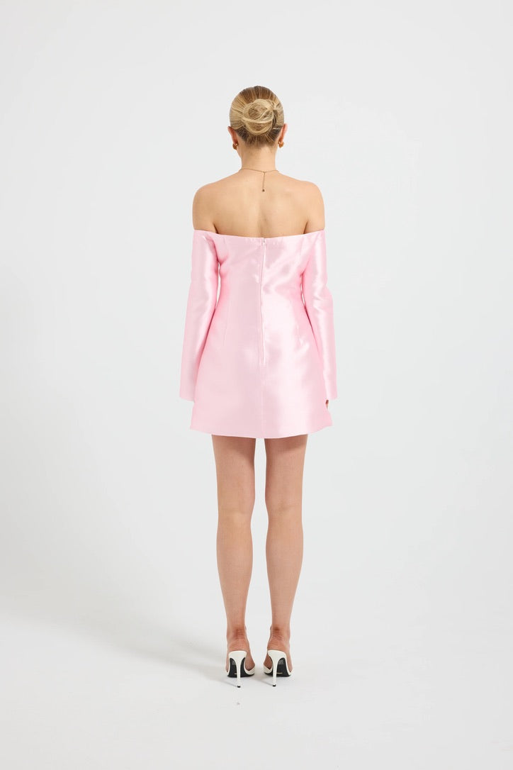 Pasduchas Pippa Long Sleeve Mini Dress - Powder Pink