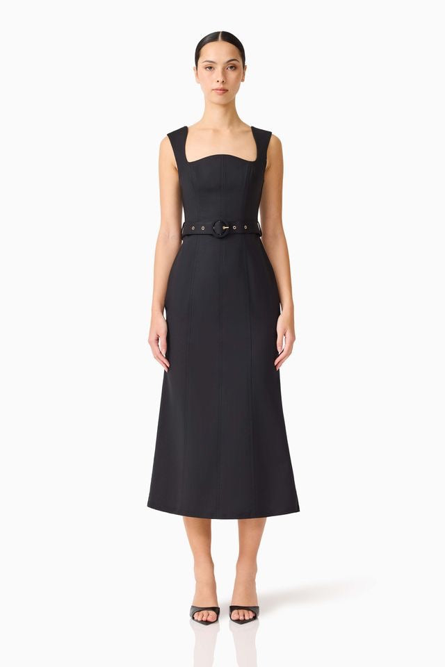 black fit and flare maxi dress Elliatt Nydia Fit & Flare Maxi Dress - Black