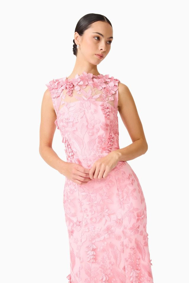 Elliatt Monique High Neck Gown - Pink
