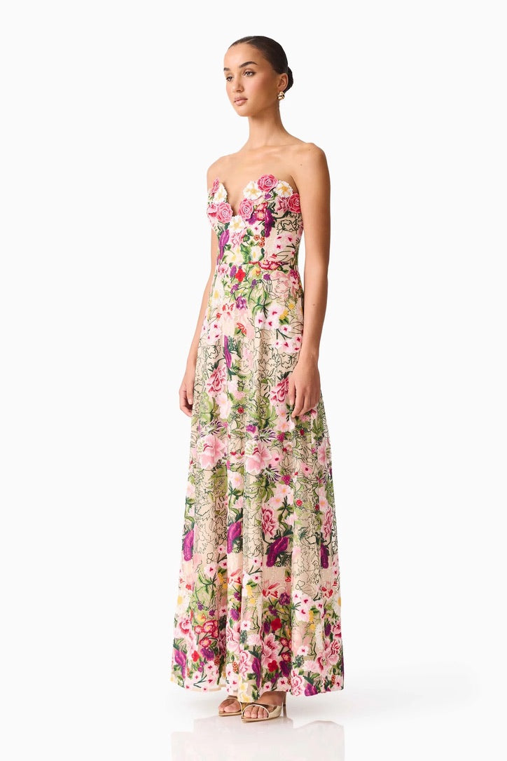 Elliatt Flora Gown - Nude Multi Floral