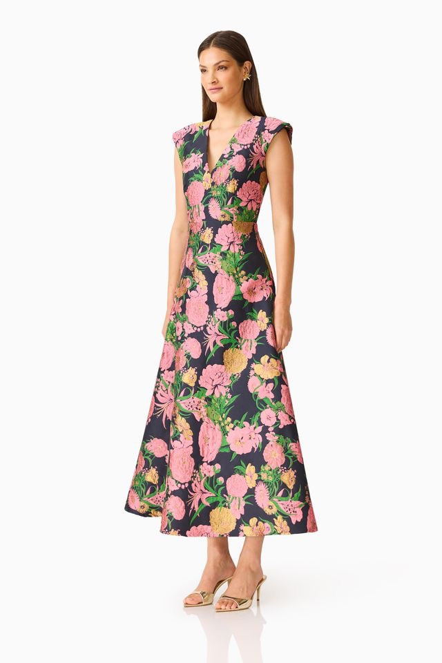 Elliatt Eclore Maxi Dress - Pink & Black Multi
