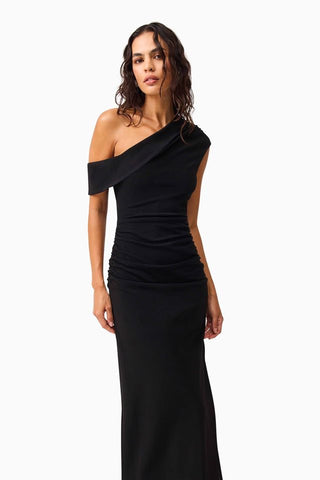 Elliatt Danica Asym Midi Dress - Black
