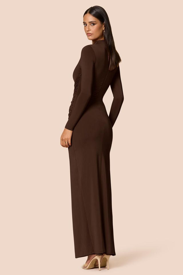 Nookie Kaia Long Sleeve Maxi Dress - Cocoa