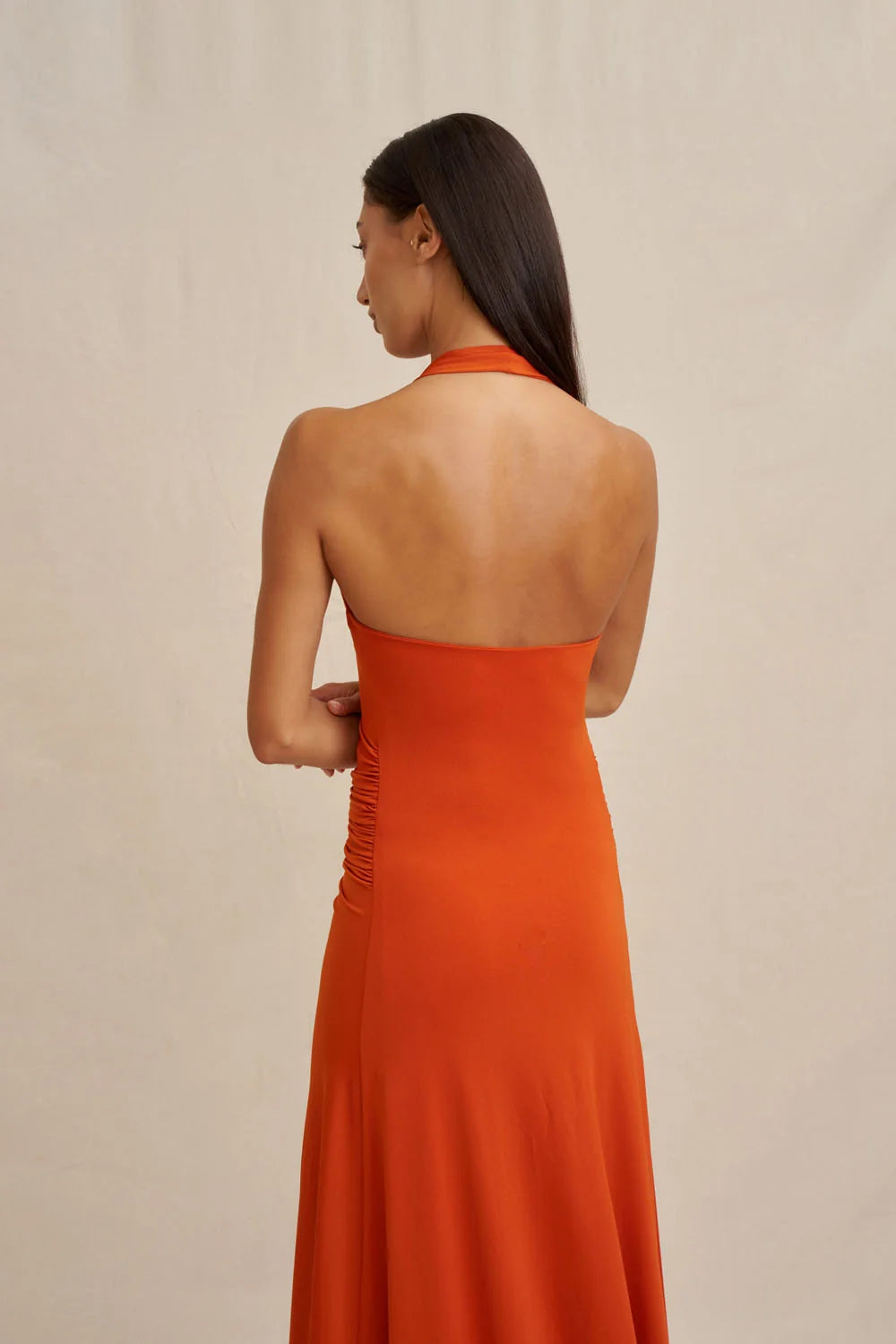 By Johnny Delilah Diamond Midi Dress - Rust