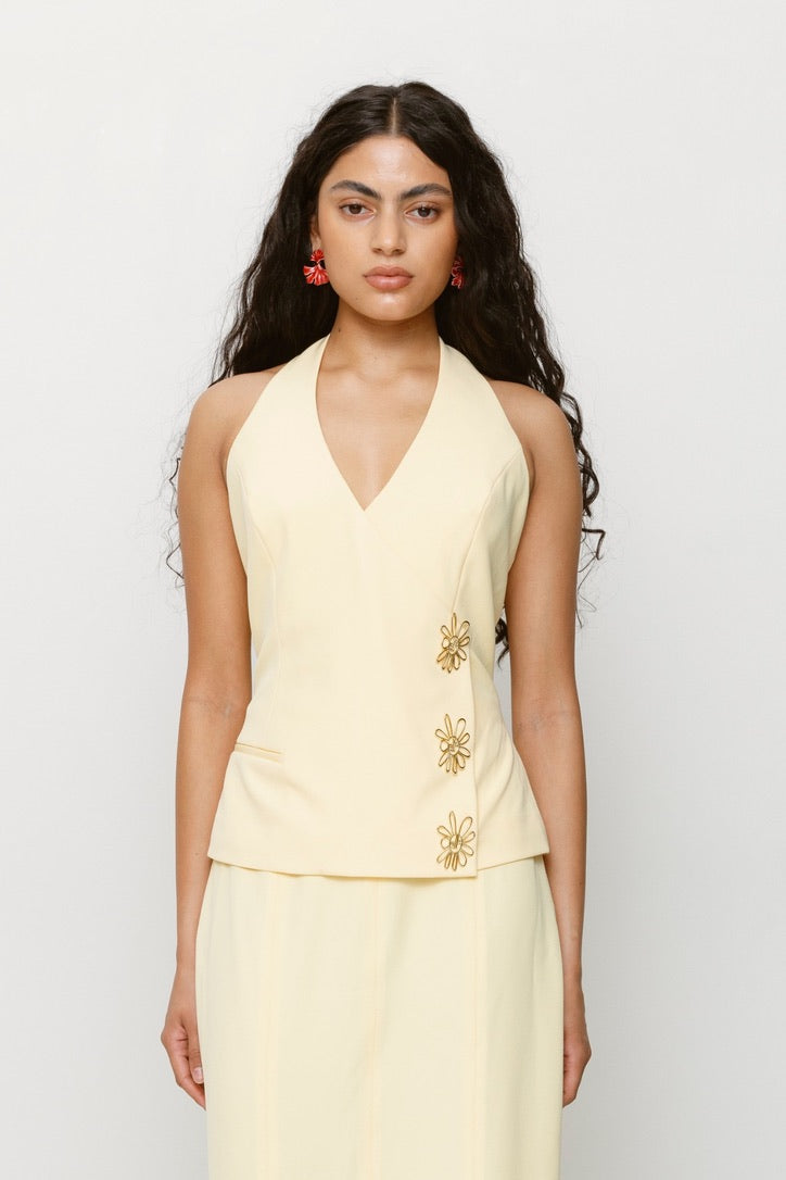 The Wolf Gang Inka Vest Top - Butter