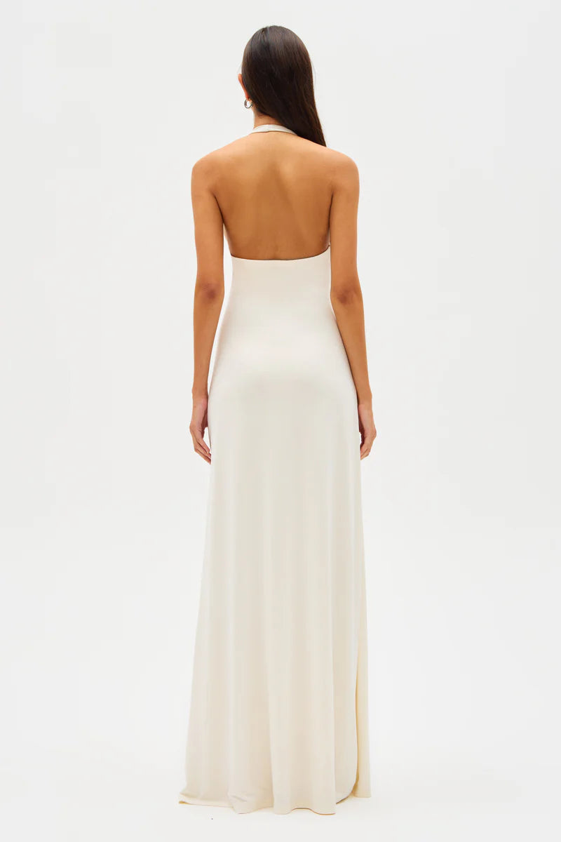 Misha Jennifer Cupro Maxi Dress - Ivory