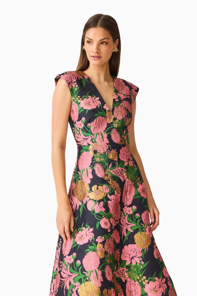 Elliatt Eclore Maxi Dress - Pink & Black Multi