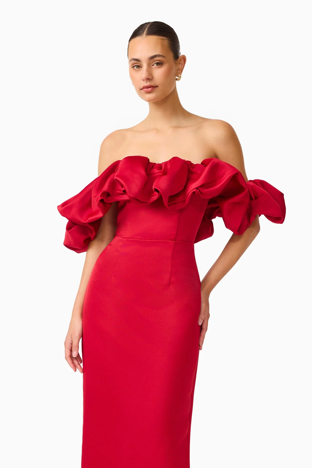 Elliatt Lucetta off Shoulder Gown - Red