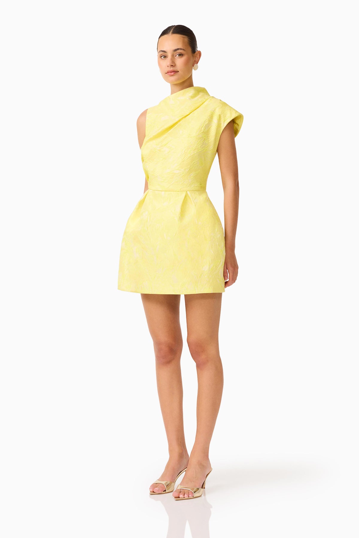 Elliatt Luella Asymmetric Mini Dress - Yellow
