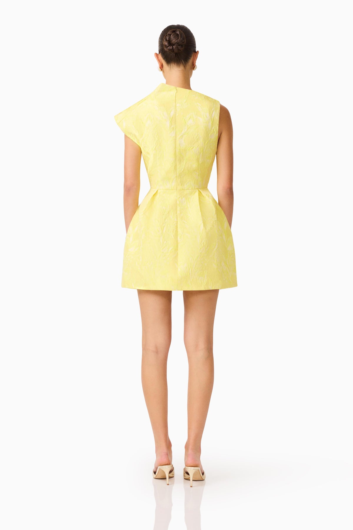 Elliatt Luella Asymmetric Mini Dress - Yellow