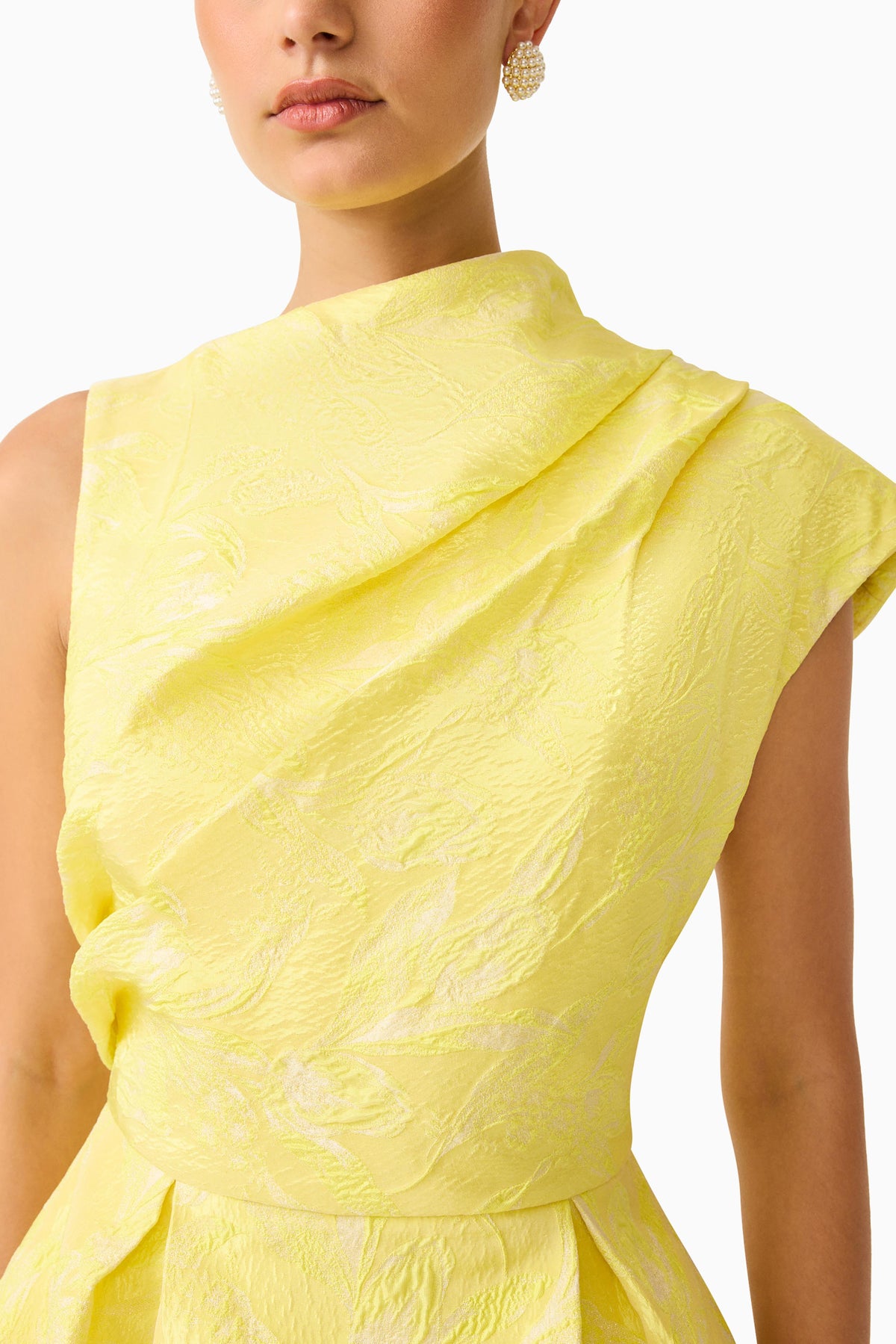 Elliatt Luella Asymmetric Mini Dress - Yellow