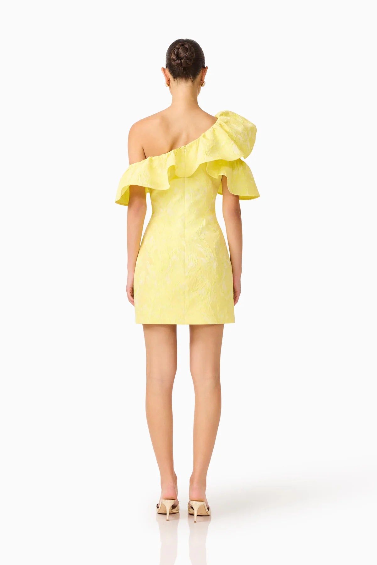 Elliatt Luella One Shoulder Mini Dress - Yellow