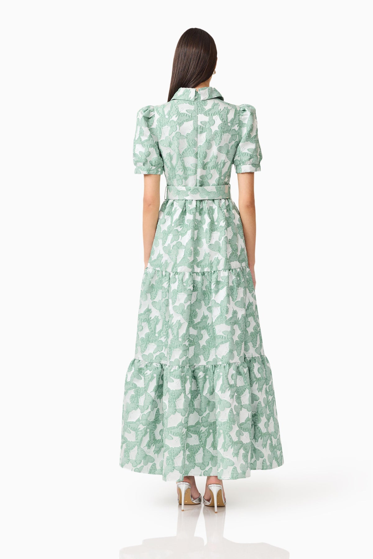 Elliatt Lisette Puff Sleeve Maxi Dress - Sea green