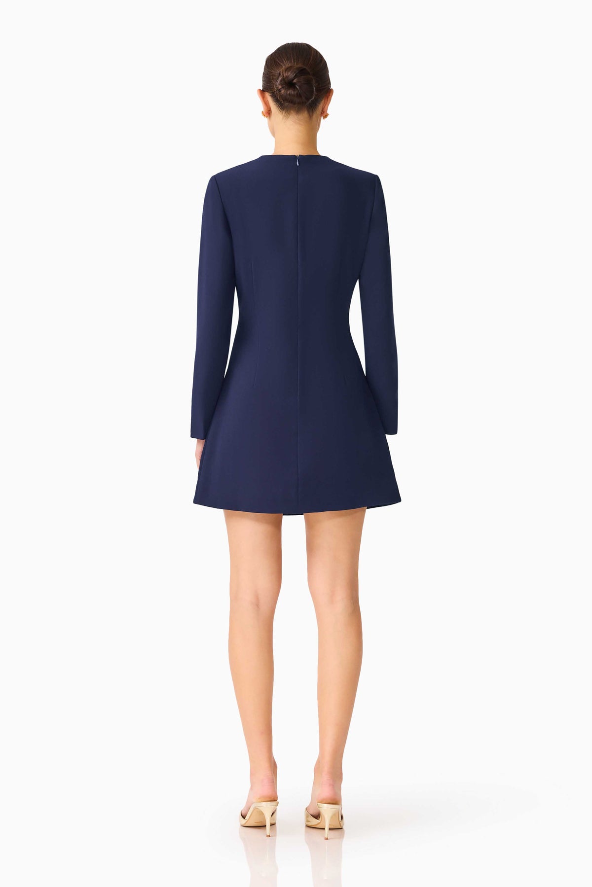 Elliatt Leonara Long Sleeve Mini Dress - Navy