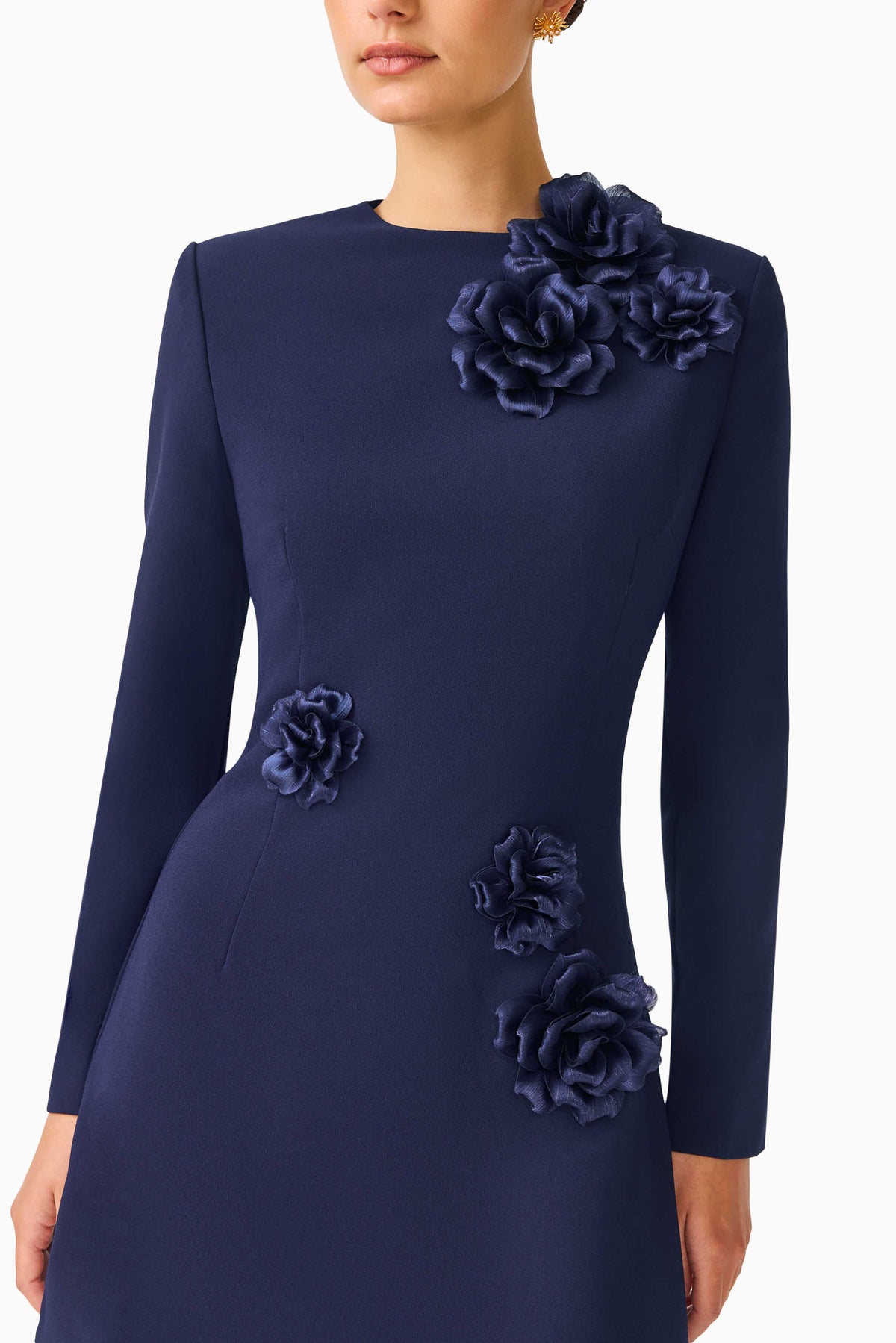 Elliatt Leonara Long Sleeve Mini Dress - Navy