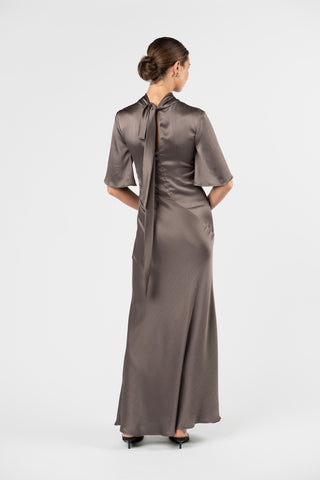 One Fell Swoop Claret Dress - Truffle