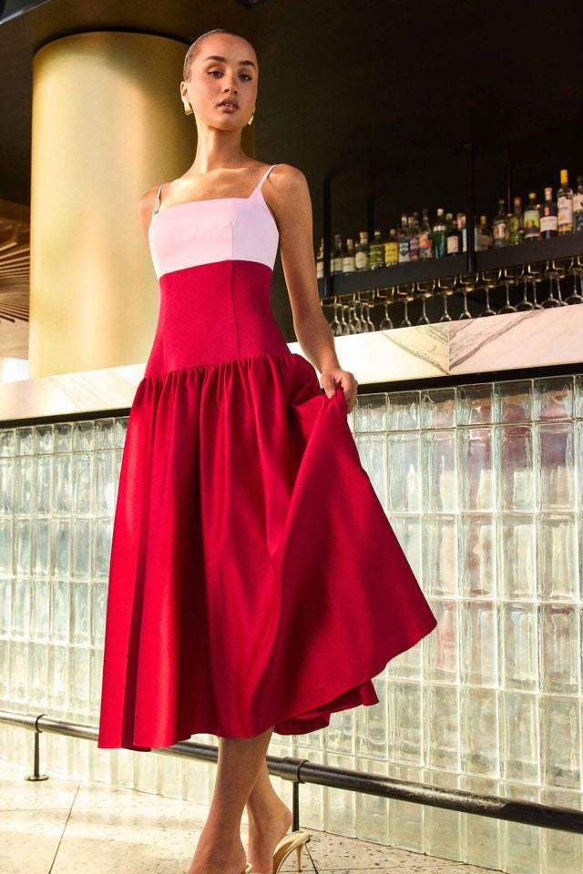 Elliatt June Gown - Red & Pink - Dress Hire AU Elliatt June Gown - Red & Pink - Dress Hire AU