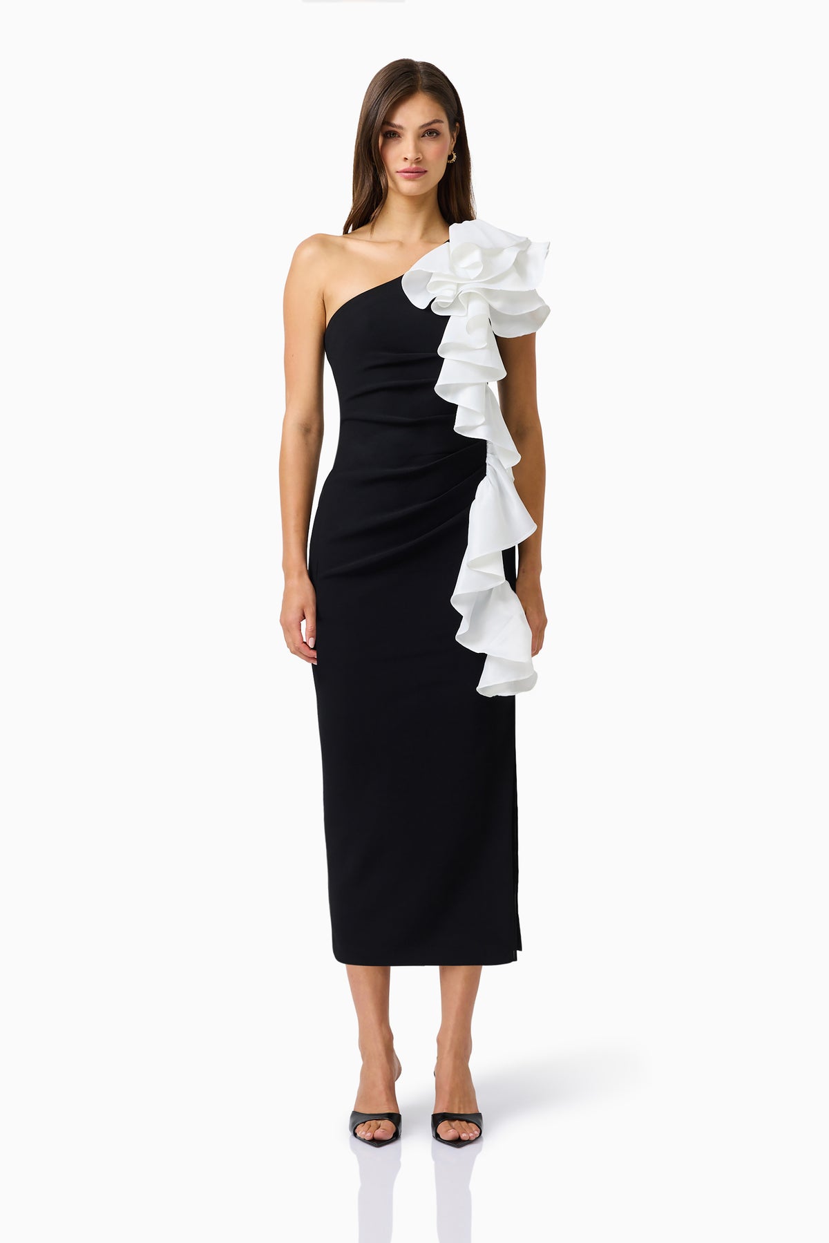 Elliatt Valessa Midi Dress - Black & White