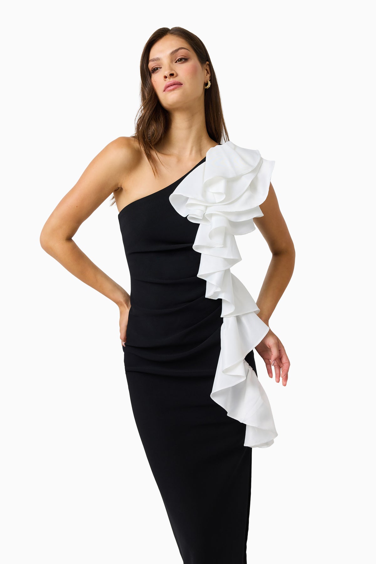 Elliatt Valessa Midi Dress - Black & White