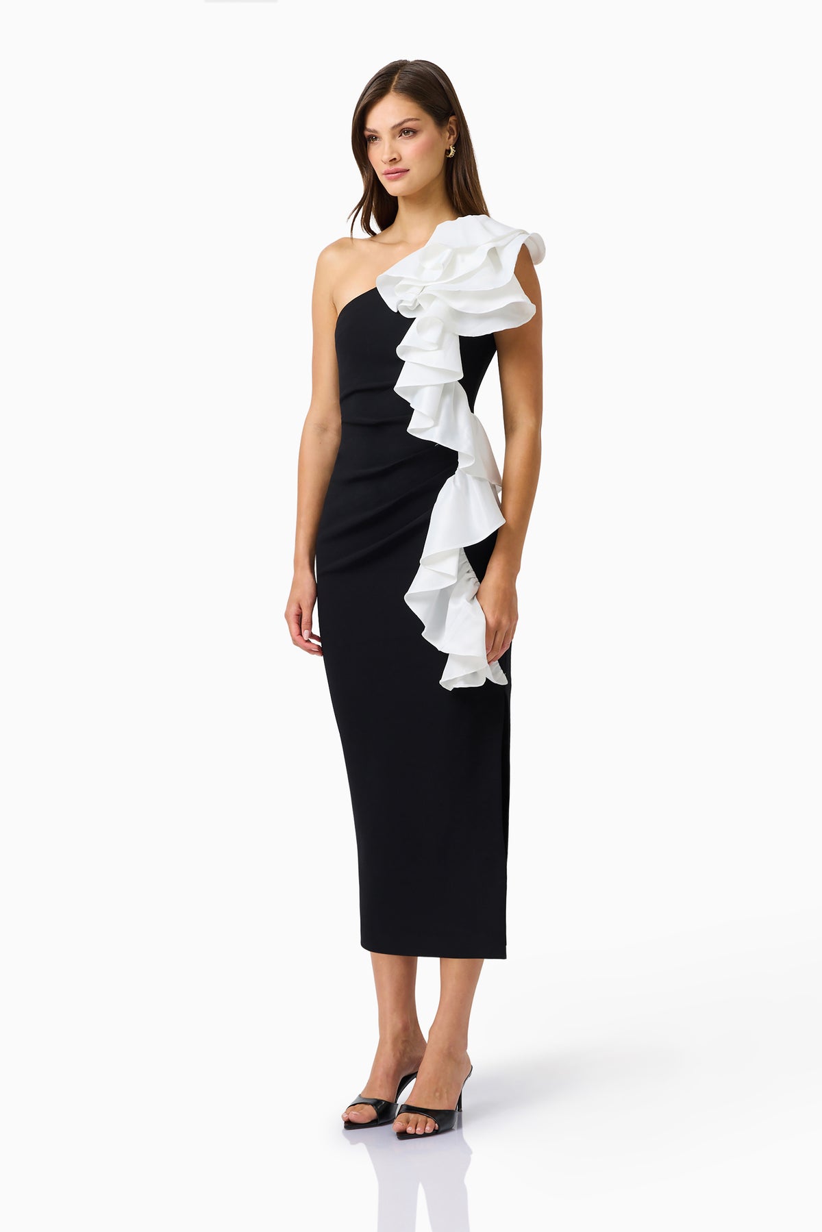 Elliatt Valessa Midi Dress - Black & White