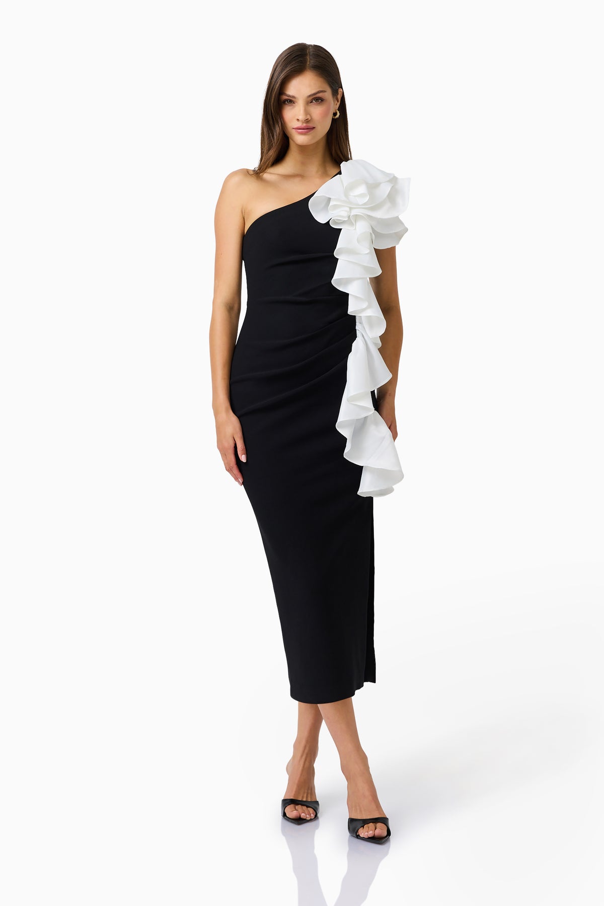 Elliatt Valessa Midi Dress - Black & White