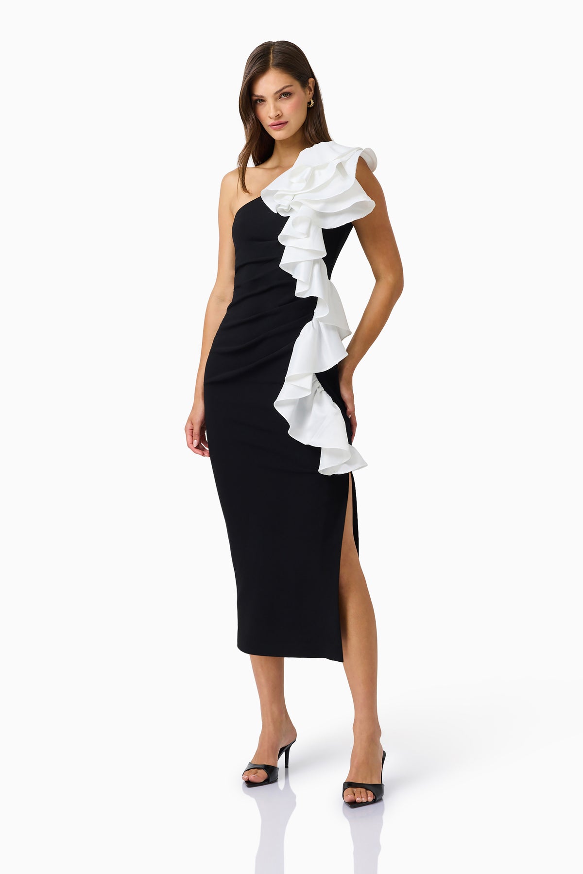 Elliatt Valessa Midi Dress - Black & White